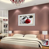 卧室温馨床头挂画简约玫瑰沙发墙装饰画客厅单幅横版框画玄关壁画