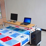 宜家跨床电脑桌双人笔记本台式床上可伸缩升降可移动跨床桌懒人桌