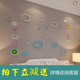 3D可移除创意小鱼泡泡鱼立体墙贴儿童房卧室装饰壁贴电视背景墙壁