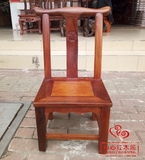红木椅子 缅甸花梨大果紫檀 福字小官帽靠背椅红木椅子凳子儿童椅