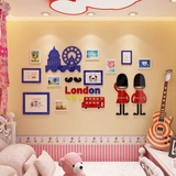 80饰家 英伦照片墙创意3D立体亚克力墙贴客厅卧室儿童房组合相框