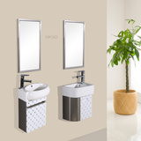 小户型不锈钢墙角三角柜浴室柜 超小 吊柜卫生间洗手盆柜40-48cm
