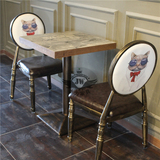 美式复古主题餐厅桌椅 个性咖啡厅酒吧桌椅 工业风特色餐饮店桌椅