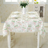 桌布特价格子椭圆形长方韩式布艺正方形台布叶子美式乡村餐桌布