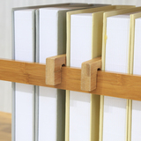钢木塑料收纳柜桌上书架现代简约简易落地置物架书柜竹实木展示架