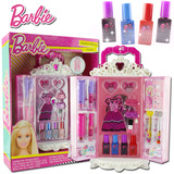 正品儿童芭比化妆品彩妆盒迪士尼公主梦幻衣橱女孩圣诞节芭比化
