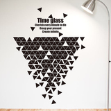 大型定制墙贴纸贴画客厅创意三角形几何图形抽象艺术沙漏墙壁装饰