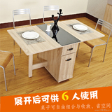 否人造板环保小户型正方形多功能折叠饭桌伸缩餐台简约餐桌