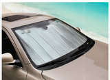 夏冬季前档纯色吸盘式包邮遮光铝箔隔热太阳挡汽车遮阳挡板