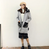 冬装韩国羊羔毛两面穿加厚宽松大版中长款保暖毛毛外套外衣大衣女