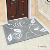 灰色叶子玄关入户 鞋柜脚垫进门地垫 门垫 门口防滑垫可定做地毯