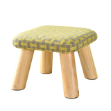 小凳子圆凳实木时尚方凳布艺沙发凳子椅子家用茶几凳成人矮凳板凳