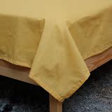 包邮外贸出口原单涤棉床单单件单人床上用品纯色黄色床单150*205
