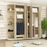 板式三门木质衣柜 组装 经济型 木制整体组合大衣柜简约现代柜子