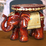 欧式大象换鞋凳子摆件招财客厅结婚礼物乔迁礼品象凳子创意仿实木