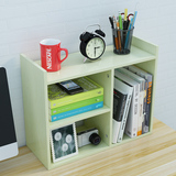 桌上书架学生小型收纳柜简易置物架木质多层办公室桌面小书架