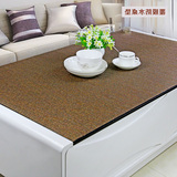 覆膜防水高档欧式PVC桌布现代简约餐桌垫防水防油纯色客厅茶几垫