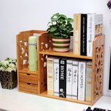 创意书架桌面花架办公桌上置物架实木收纳柜简易小书柜飘窗台整理