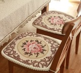 欧式刺绣奢华防滑实木座椅垫布艺提花餐椅垫 餐桌椅垫坐垫