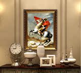 油画拿破仑欧式人物画客厅酒店玄关装饰画马到成功世界名画骏马图