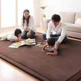 日式加厚珊瑚绒地垫榻榻米床垫子卧室客厅地毯海绵宝宝防滑爬行垫