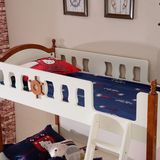 儿童上下韩式双层子母床带护栏实木组合床高低梯柜家具男孩女孩床