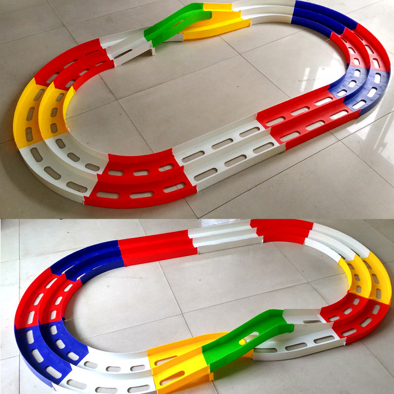 迷你四驱车跑道双轨赛道四驱兄弟立交跑到车轨道