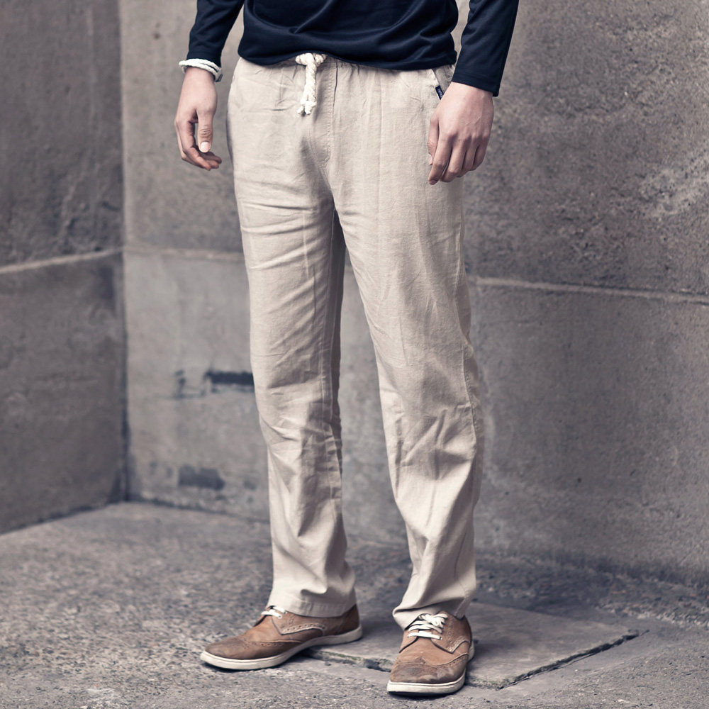 亚麻长裤薄款透气舒适