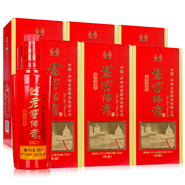 泸州老窖传奇佳酿52度500ml*6