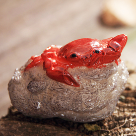 【聚独家】螃蟹河蟹树脂变色茶宠茶具摆件网络神兽茶盘摆件付款减库存