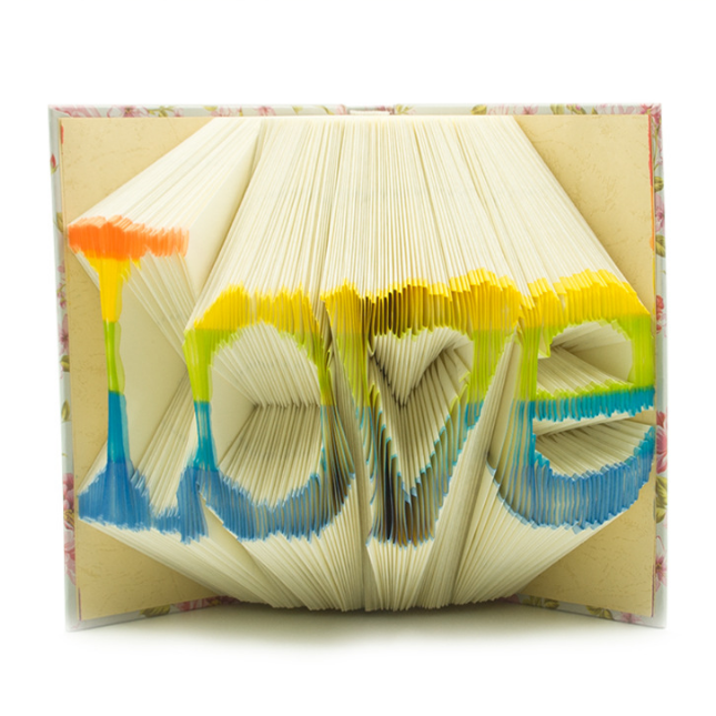 创意折纸书折love书模圣诞情人节520男女表白手工剪纸diy生日礼物