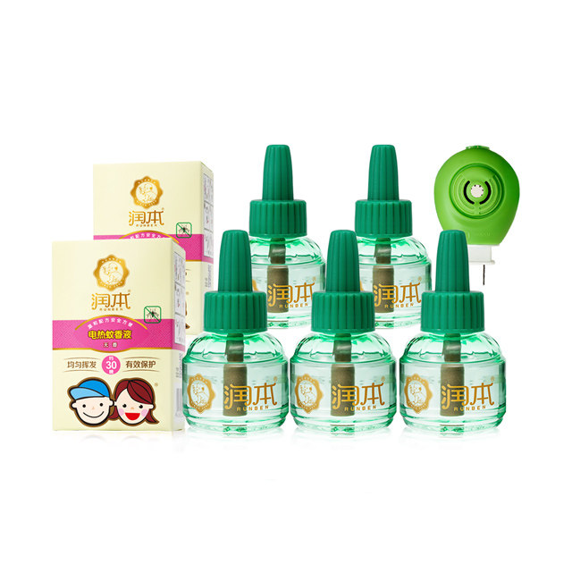 润本蚊香液5瓶装送驱蚊器