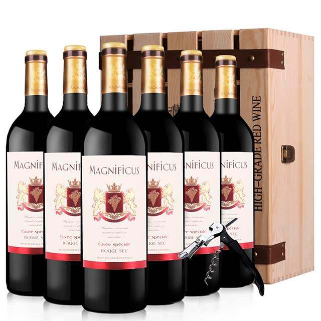 法国红酒扫码1788元/箱 送木箱