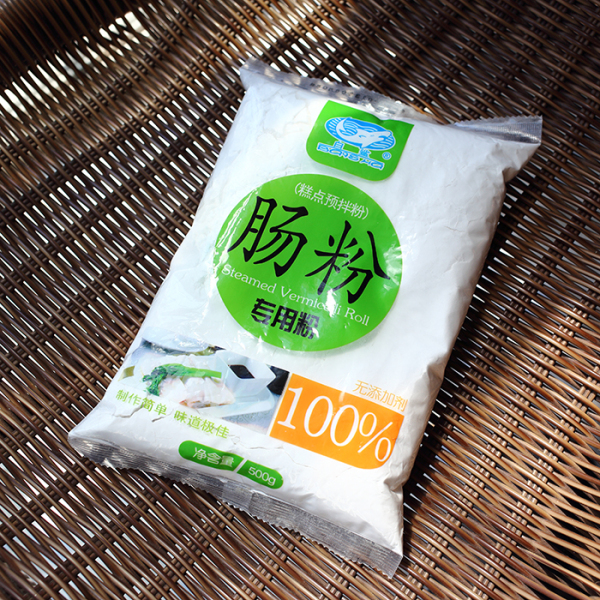 白鲨牌肠粉专用粉 q又爽广式拉肠粉买肠粉送酱汁布拉肠粘米粉500g