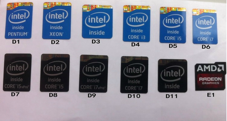 原装笔记本 标签贴纸 酷睿4代 intel core i5 i7 i3 电脑标志logo