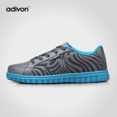 阿迪王春秋季男式基本皮面复古板鞋 轻便时尚休闲鞋 运动鞋潮男鞋