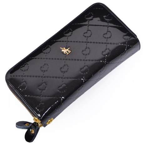 2014新款保罗骑士女士钱包大容量黑色长款韩版真皮双拉链手拿包女