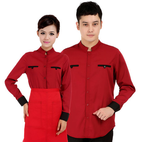 kfc麦当劳工作制服 西餐厅男女服务员工作服装 咖啡厅长袖秋冬装