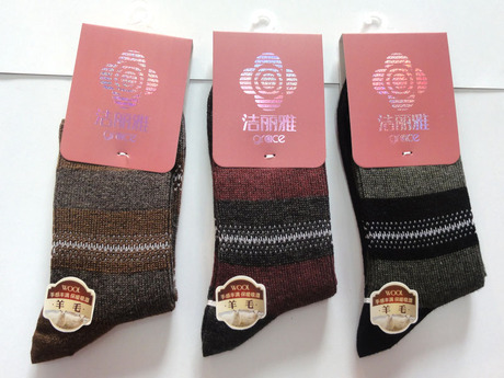 专柜正品 洁丽雅 女袜 g7514 女士羊毛袜 秋冬加厚中老年 保暖袜