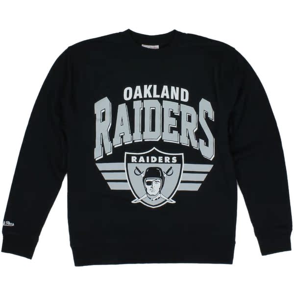 oakland raiders stadium crewneck奥克兰突袭者队男卫衣黑色薄绒