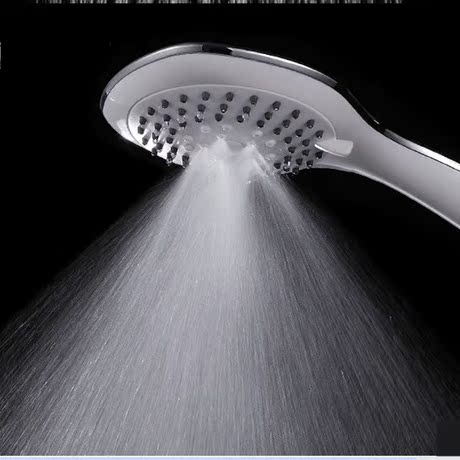 夫名田 5功能按摩白色超大方形手持淋浴花洒喷头节水莲蓬头mt-368