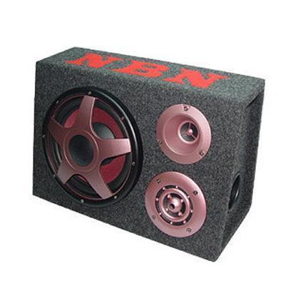 nbn830apr8寸有源汽车低音炮防伪带高音中音低音梯形包绒布12v劲