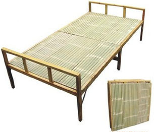 特价 竹制折叠床-单人床(宽100cm) 竹木床 毛竹床 简易床 午休床