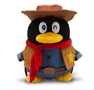 tx官方正版★25cm 限量版 牛仔qq公仔 牛宝宝 毛绒玩具礼物礼品