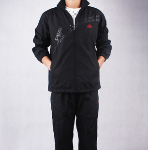 [匹克男士运动服秋装]匹克/peak新款男士运动套装春秋款加网运动服男