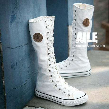 团队舞蹈少女时代韩版时尚高帮高筒帆布鞋靴子时尚儿童鞋休闲鞋