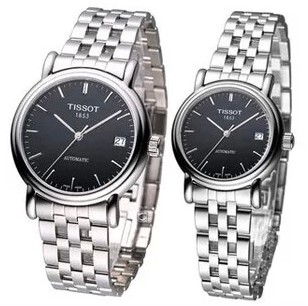 全国联保 天梭卡森机械情侣手表一对t95.1.483.51/t95.1.183.51