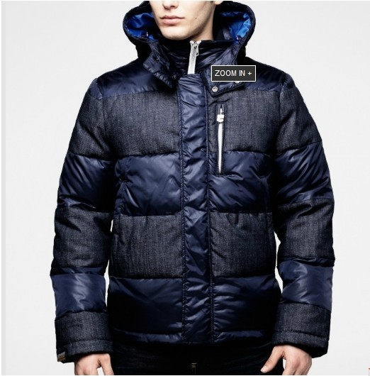 香港it正品代购g-star男士连帽棉衣 牛仔拼接羽绒棉服gstar男外套