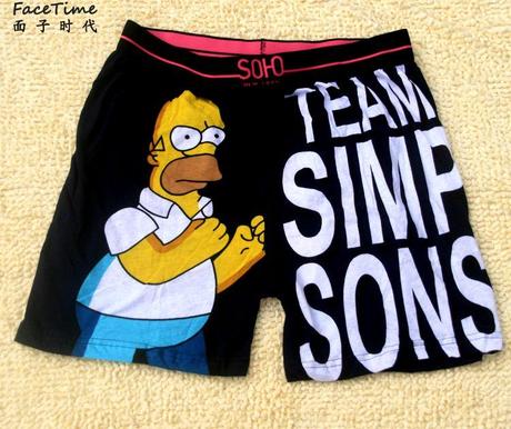 加肥加大内裤男 大号卡通内裤男士纯棉大裤衩特大内裤辛普森3尺8