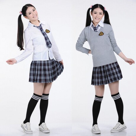 秋冬季英伦学院派校服 日本毛衣套装 韩国学生服装 日韩女生制服